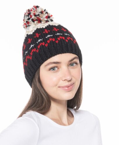 Photo 1 of Jenni Women's Multicolor One Size Chunky Fair Isle Beanie