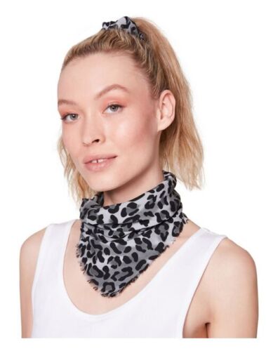 Photo 2 of Steve Madden women's 2 Piece Scrunchie Bandana, Black, One Size Fits Most US