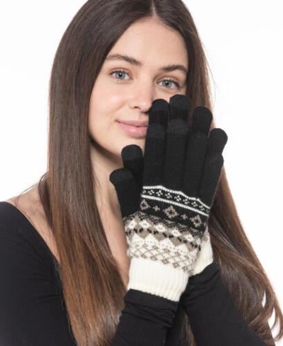 Photo 1 of Jenni Fair Isle Gloves Black Size One Size