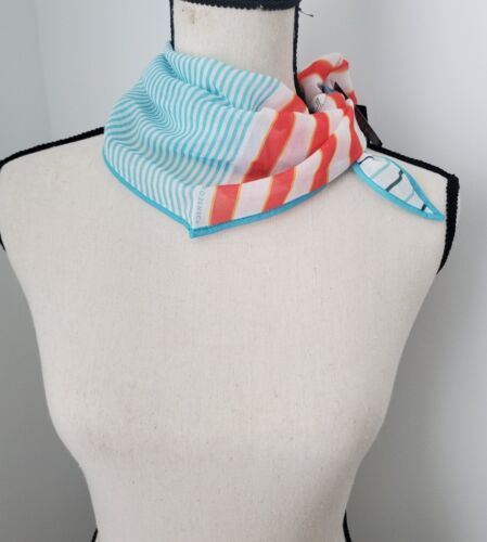 Photo 1 of NEW ECHO 23 NYC Striped Diamond Scarf Turq-Aqua