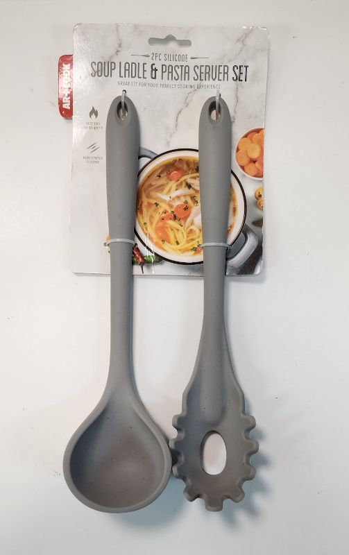 Photo 1 of AR+COOK SILICONE SOUP LADLE & PASTA SERVER SET / HEAT SAFE UP TO 400F