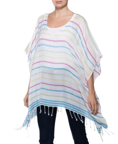 Photo 1 of Inc International Concepts Striped Lightweight Poncho Multicolor 