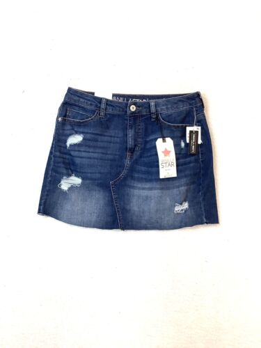 Photo 1 of SIZE 5 JUNIORS VANILLA STAR JEANS MINI SKIRT DISTRESSED