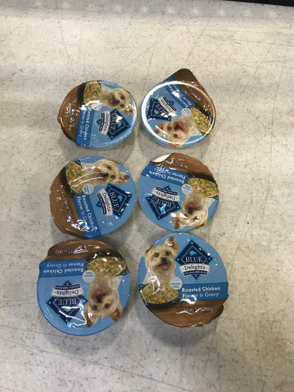 Photo 2 of Blue Buffalo Delights Natural Small Breed Wet Dog Food Cups 6 count 