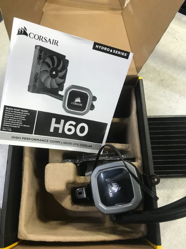 Photo 2 of Corsair Hydro Series H60 AIO Liquid CPU Cooler, 120mm Radiator, 120mm SP Series PWM Fan
