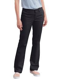 Photo 1 of  Slim Fit Boot Cut Stretch Twill Pants womens dickies brand color black size 6R