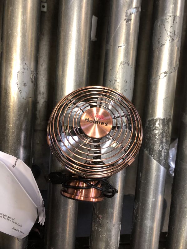 Photo 2 of Holmes® Metal Desk Fan, USB Connected, Small, Bronze (HNF0466-CT)
