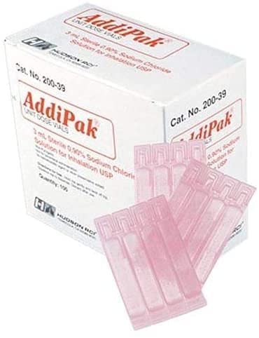 Photo 1 of Addipak Sterile Saline Solution, 200-59 0.9% 5ML 100BX FACTORY SEALED 

