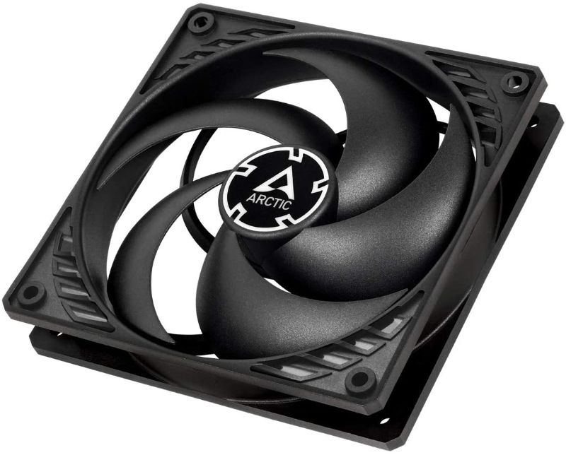 Photo 1 of ARCTIC P12 PWM - 120 mm Case Fan with PWM, Pressure-optimised, Very quiet motor, Computer, Fan Speed: 200-1800 RPM - Black/Black
