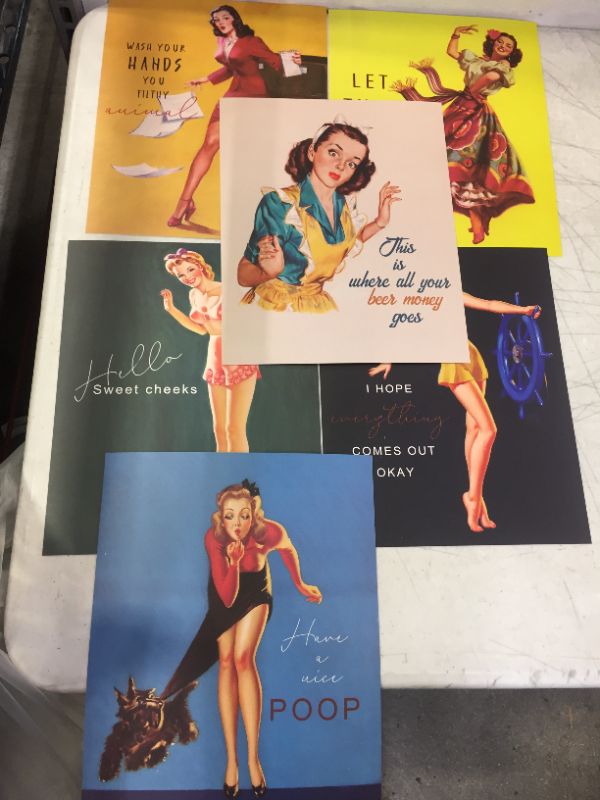 Photo 1 of DREAM VINTAGE 50'S STYLE WALL BATHROOM DECOR 6 PACK