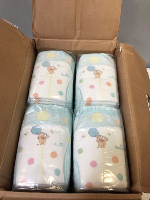 Photo 2 of Diapers Newborn/Size 1 (8-14 lb), 120 Count - Pampers Baby Dry Disposable Baby Diapers, Super Pack
