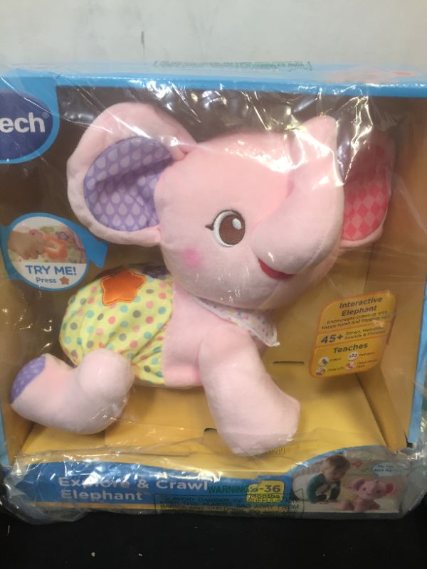 Photo 1 of VTech Explore and Crawl Elephant, Pink (TRY ME BUTTON IS NOT WORKING POSSIBLY NEEDS NEW BATTERIES) 