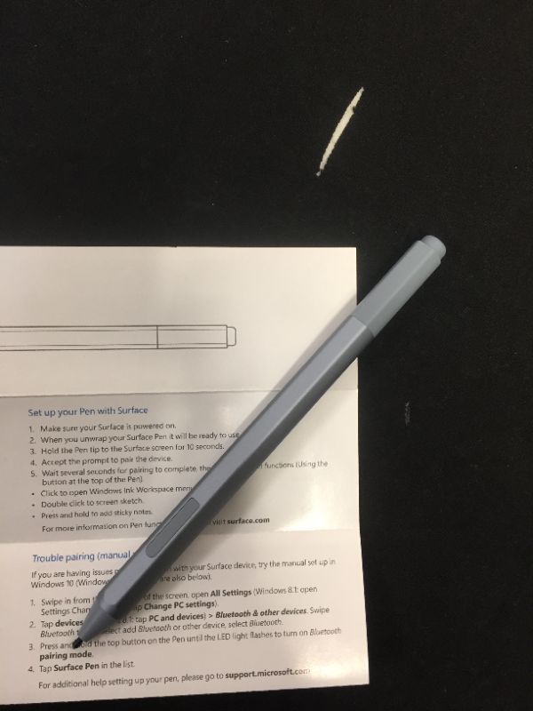 Photo 2 of Microsoft Surface Pen, Silver (3XY-00001) for Surface 3; Surface Pro 3 & 4; Surface Book ***CAN NOT TEST PRODUCT AND NOT IN ORIGINAL PACKAGING***