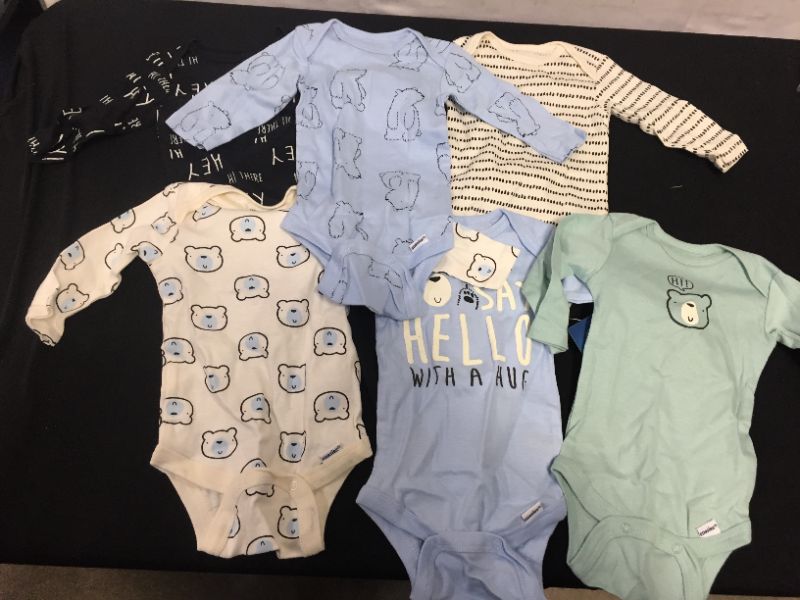 Photo 1 of 6 PACK OF GERBER LONG SLEEVE ONESIES SIZE 0-3 MONTHS 