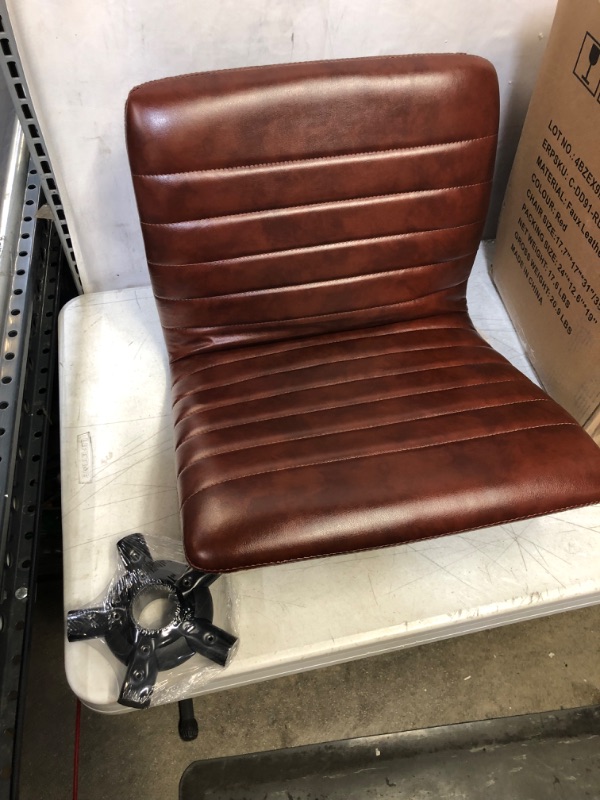 Photo 1 of COMPUTER CHAIR FAUX LEATHER BROWN 