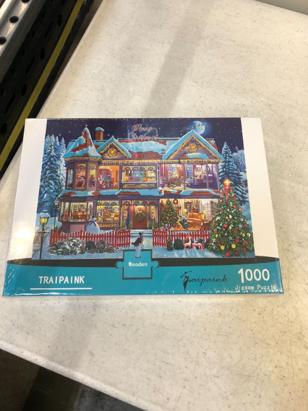 Photo 2 of Jigsaw Puzzles for Adults, 1000 Piece Puzzles, 30''×20'' Large Size Carnival Christmas Eve Large Puzzle Game Artwork, Educational Intellectual Decompressing Fun Game for Kids and Adults
