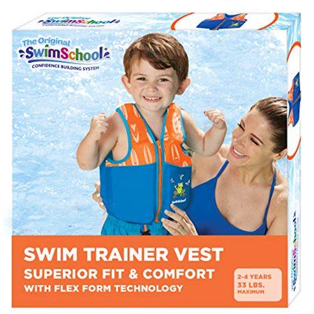 Photo 1 of SwimSchool Small/Medium UPF Flex Foam Flotation Swim Trainer Vest, Blue/Orange
SIZE 2-4 YEARS