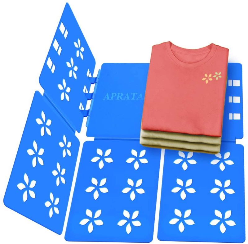 Photo 1 of Aprata Shirt Folding Board Adult Size Adjustable Clothes Easy Laundry Clothing Folder Organize Board Folding Boards Blue