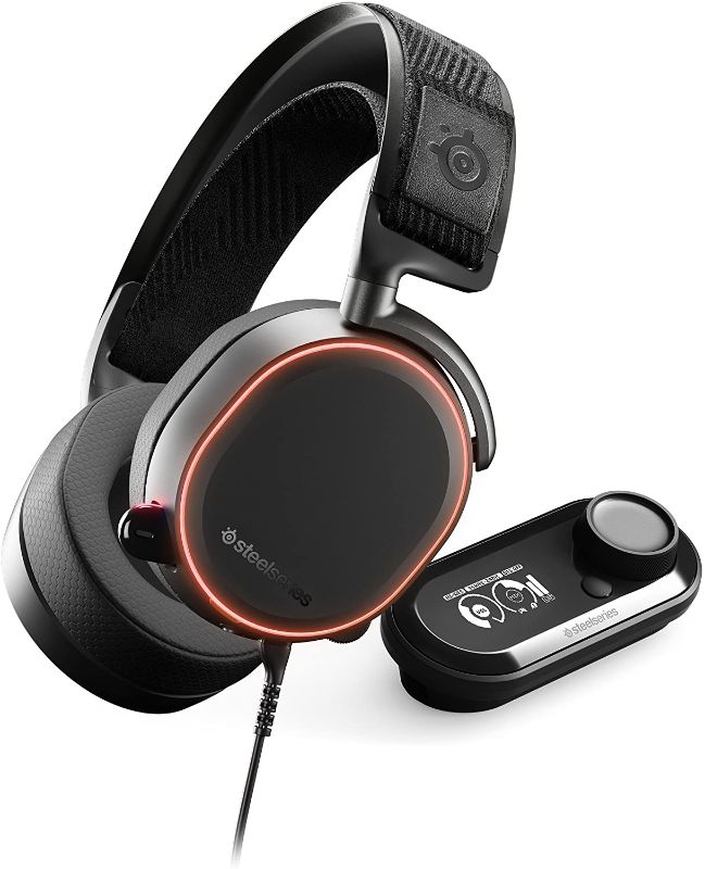 Photo 1 of SteelSeries Arctis Pro + GameDAC Wired Gaming Headset - Certified Hi-Res Audio - Dedicated DAC and Amp - for PS5/PS4 and PC - Black
[[ FACTORY SEALED ]]