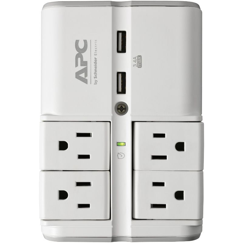 Photo 1 of APC PE4WRU3 Essential SurgeArrest 4-Rotating-Outlets Wall Tap with 2 USB Charging Ports
(factory' sealed)