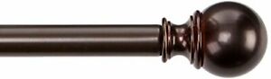 Photo 1 of Amazon Basics 1-Inch Curtain Rod with Round Finials - 4-Pack 72 to 144 Inch