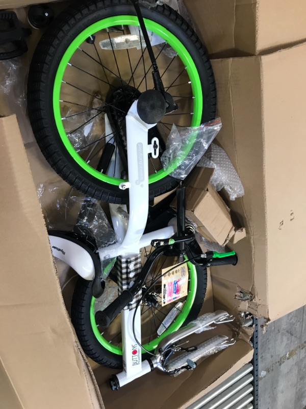 Photo 1 of RoyalBaby Boys Girls Kids Bike Honey Buttons 3-9 Years Old 18 Inch KICKSTAND Green Kids Bicycle
