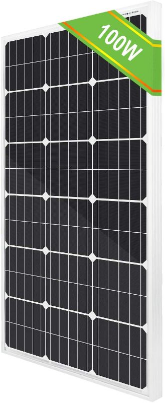 Photo 1 of 2 PACK ECO-WORTHY 100 Watts 12 Volts Monocrystalline Photovoltaic Solar Panel High Efficiency Module for 12 Volt Battery Charging RV Marine Boat Off Grid