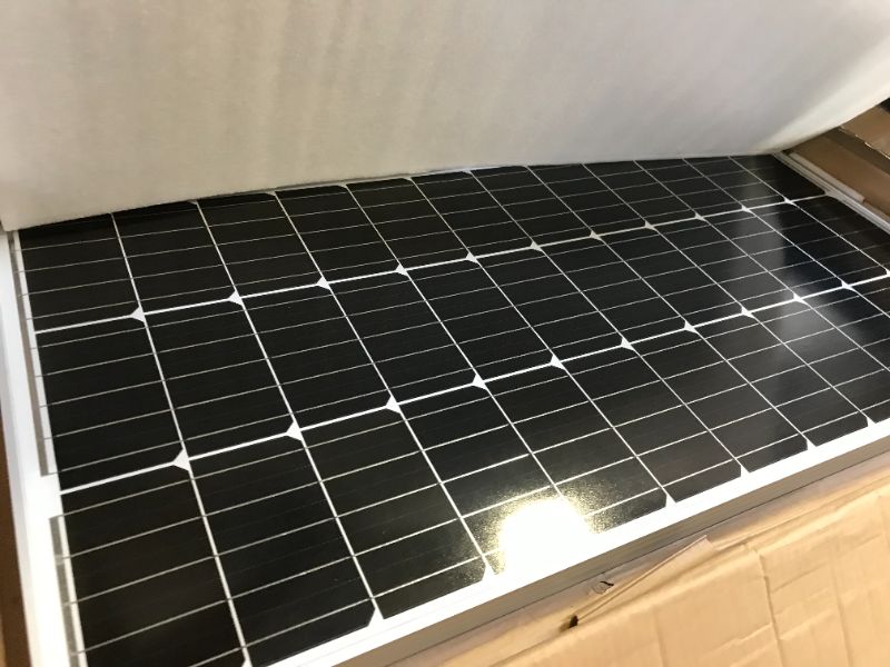 Photo 2 of 2 PACK ECO-WORTHY 100 Watts 12 Volts Monocrystalline Photovoltaic Solar Panel High Efficiency Module for 12 Volt Battery Charging RV Marine Boat Off Grid