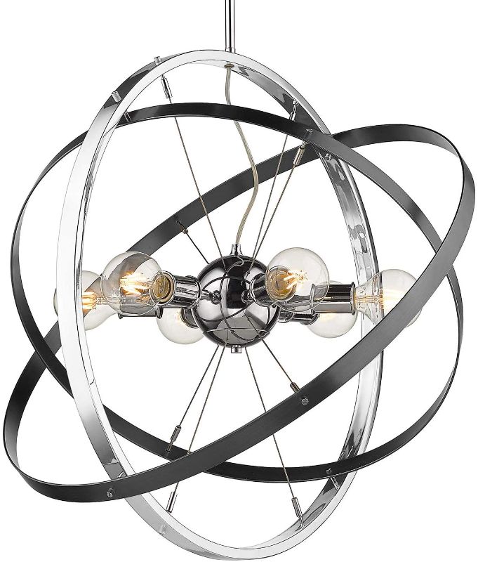 Photo 1 of Atom 6 Light Chandelier Chrome
