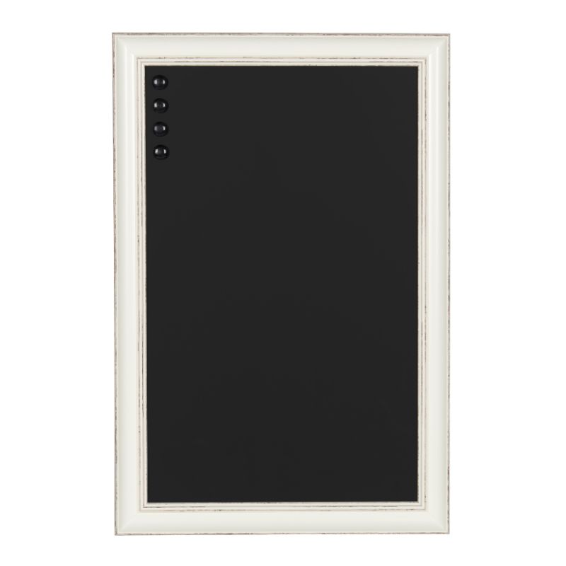 Photo 1 of DesignOvation Macon Framed Magnetic Chalkboard, 18x27, Soft White
