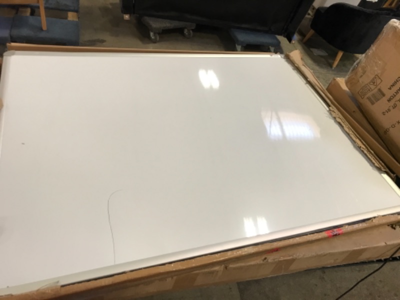 Photo 2 of VIZ-PRO Double-Sided Magnetic Mobile Whiteboard, 48 x 36 Inches, Steel Stand
