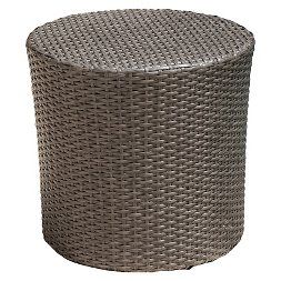 Photo 1 of Keaton Wicker Barrel Patio Side Table  Christopher Knight Home