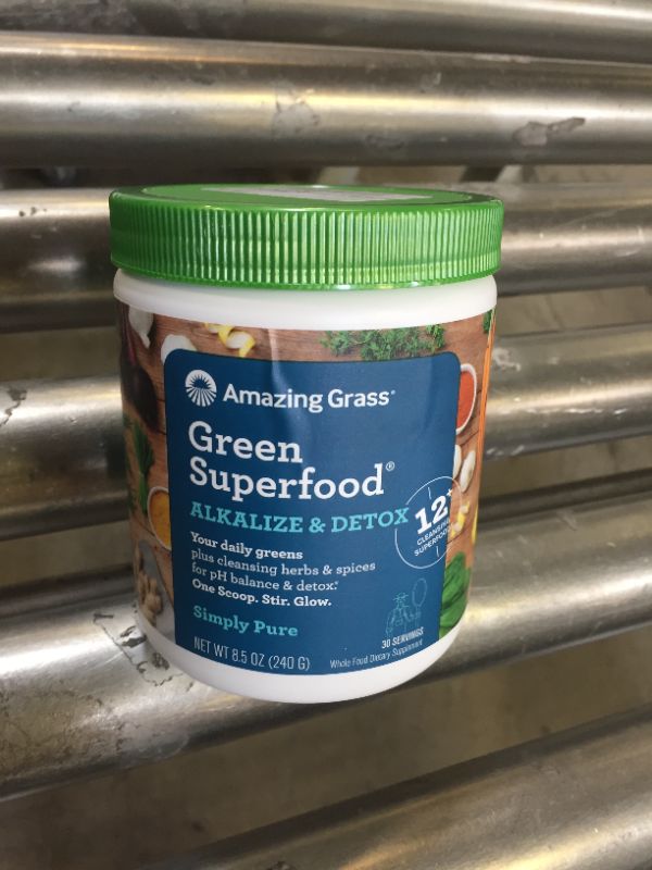 Photo 1 of Amazing Grass Green Superfood, Simply Pure, Alkalize & Detox - 8.5 oz