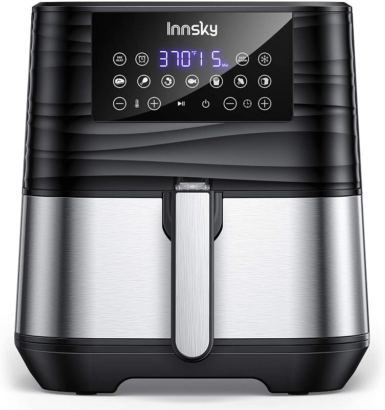 Photo 1 of Innsky Air Fryer XL 5.8 QT, ?2021 Upgraded? 11 in 1 Oilless Air Fryers Oven, Easy One Touch Screen with Preheat & Delay Start, ETL Listed, Airfryer 1700W for Air Fry, Roast, Bake, Grill, Recipe Book
