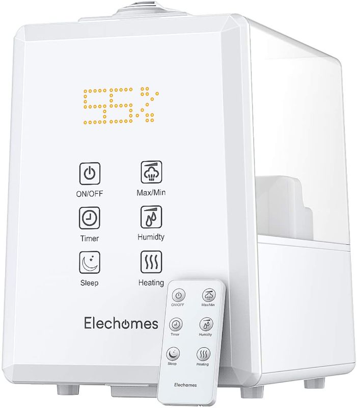Photo 1 of Elechomes UC5501 Humidifier, 6L Warm and Cool Mist Humidifiers for Large Room Baby Bedroom with Remote, Customized Humidity, LED Touch Screen, White
