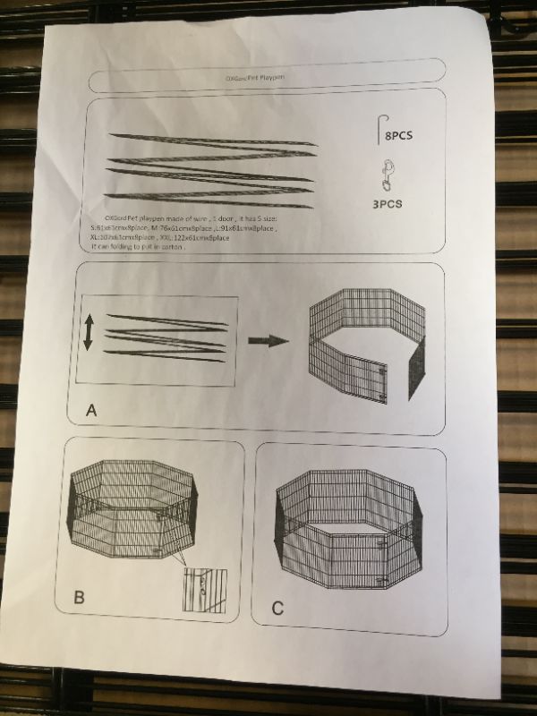 Photo 1 of BLACK WIRE PET PLAYPEN 24 INCH 