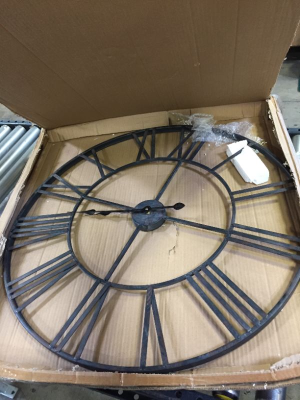 Photo 2 of Aspire Solange Large Wall Clock - 30" Wrought Iron
