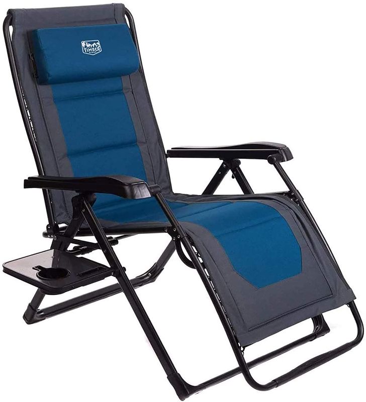 Photo 1 of Timber Ridge Zero Gravity Chair Oversized Recliner Folding Patio Lounge Chair 350lbs Capacity Adjustable Lawn Chair with Headrest for Outdoor, Camping, Patio, Lawn
