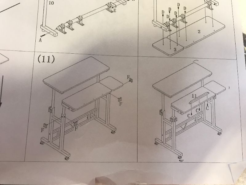 Photo 1 of ADJUSTABLE STANDING DESK WITH 2 LEVELS BLACK 32in W