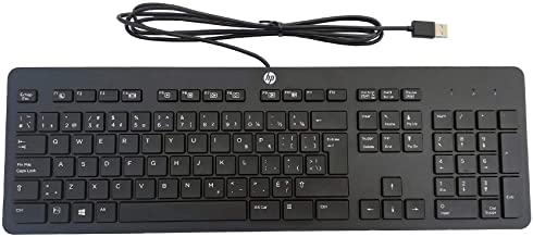 Photo 1 of Hewlett Packard Business Black USB Slim Style Windows Enhanced Keyboard. HP P/N 803823-001