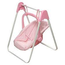 Photo 1 of Badger Basket Doll Swing and Carrier - Pink Gingham