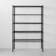 Photo 1 of 5 Tier Wide Wire Shelf Black - Made by Design