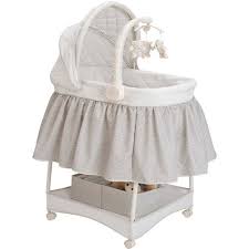 Photo 1 of Delta Children Deluxe Gliding Bassinet, Silver Lining