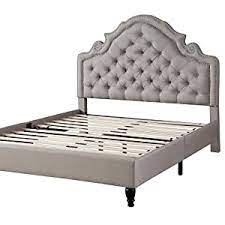 Photo 1 of Home Life Premiere Classics Cloth Black Linen 51" Tall Headboard Platform Bed with Slats King BOX 2 OF 2