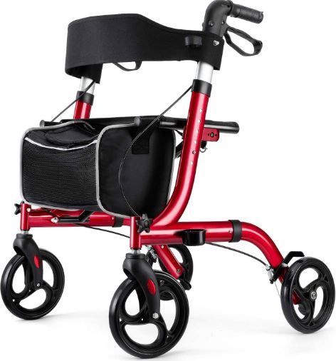 Photo 2 of  RINKMO Rollator Walkers for Seniors Aluminum Rollator Walker with Seat 8 inch Wh