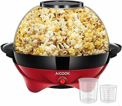 Photo 1 of AICOOK Electric Hot Oil Popcorn Popper Machine, 6-Quart 800W Fast Heat-up