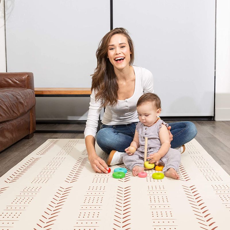 Photo 1 of Baby Play Mat - Extra Large, Non-Toxic Foam Play Mat with Soft Interlocking Floor Tiles 72x48 Inches - Baby Floor Mat for Infants, Toddlers and Kids
