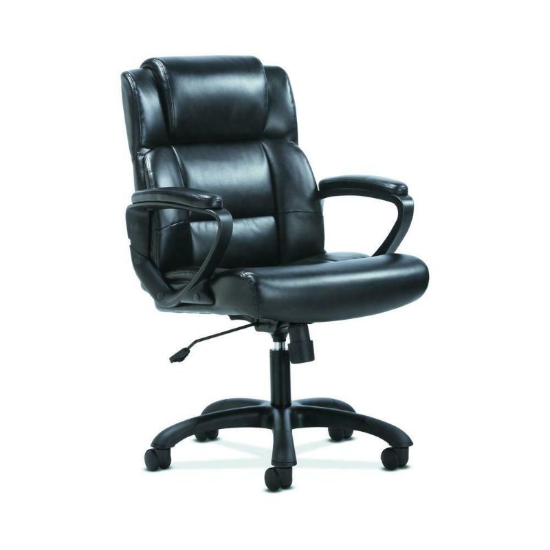 Photo 1 of Sadie Leather Executive Computer/Office Chair with Arms - Ergonomic Swivel Chair 