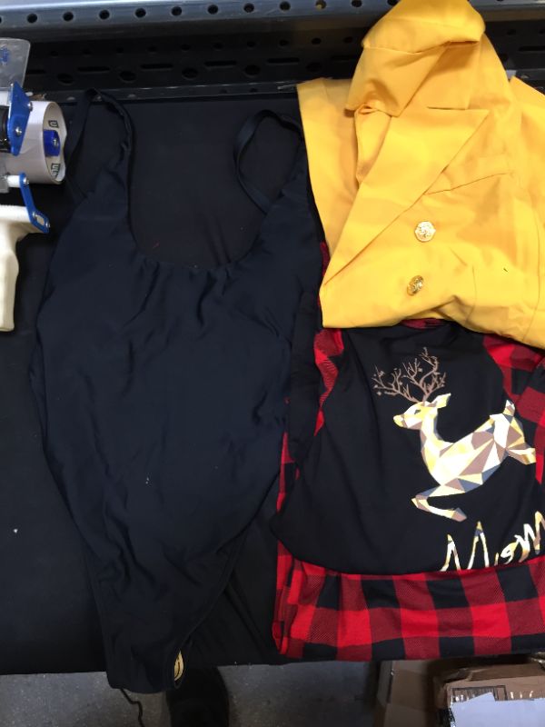 Photo 1 of medium black swim suite xl pajamas and xl yellow shirt 