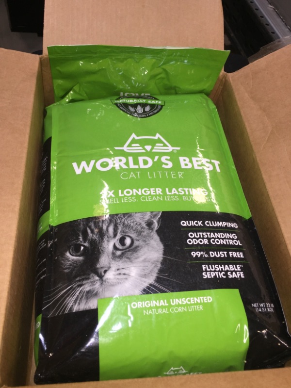 Photo 2 of  WORLD'S BEST CAT LITTER Original Unscented, 32-Pounds